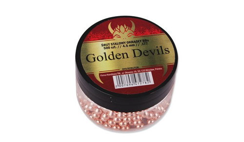 Golden Devils - Śrut do wiatrówki stalowy okrągły BB - 500 szt. - 4,5 mm