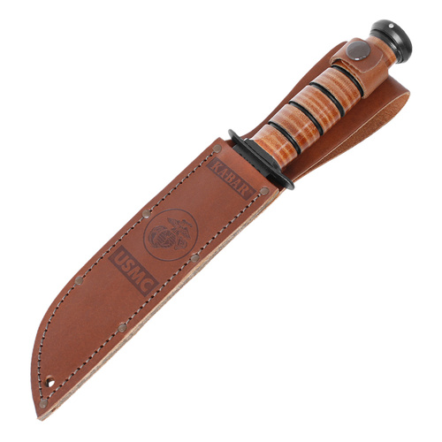 Ka-Bar 1217 - Nóż wojskowy - USMC The Legend - Pochwa skórzana