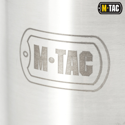 M-Tac - Kubek termiczny ze składanym uchwytem - 450 ml - Stalowy - Srebrny - CL1C-M83