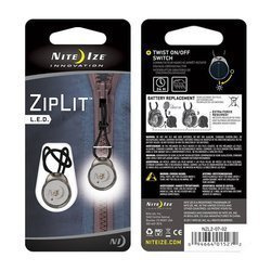 Nite Ize - Światełko do suwaka ZipLit LED 2 Pack - Biały - NZL2-07-02
