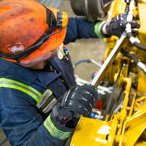 Mechanix - Zimowe rękawice ochronne ColdWork M-Pact® - Szare / Czarne - CWKMP-58