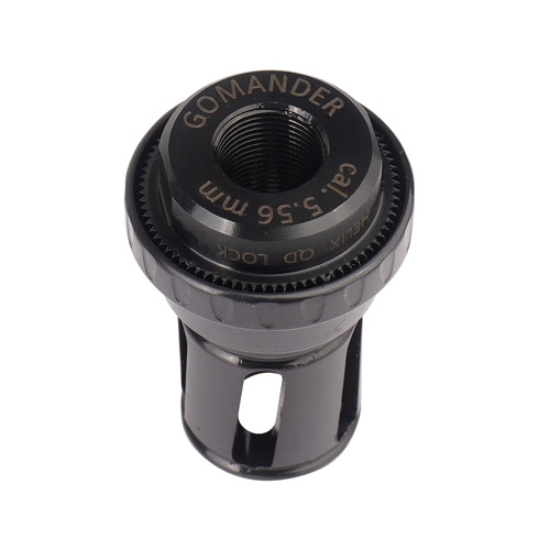 Gomander - Tactinox 5,56 QD Lock M26x1,5 + Hamulec wylotowy 5,56 Helix S 1/2"-28 UNEF - Kal. 5,56mm /.223 - Czarny