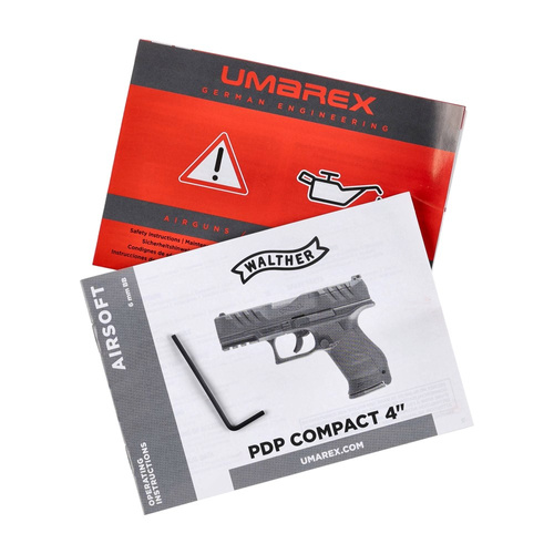 Umarex - Replika pistoletu Walther PDP Compact 4" - CO2 - Czarna - 2.6522