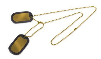 Nieśmiertelnik Dog-Tag - Złoty - 16311017