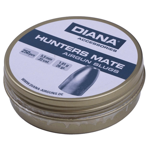 Diana - Śrut do wiatrówki Hunters Mate Slug - 5,5 mm - 250 szt - 44403007