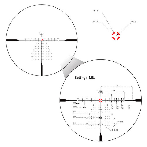 Vector Optics - Luneta Continental x10 ED CTR - 1-10x28 - 34 mm - Czarny - SCFF-47