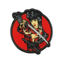 M-Tac - Naklejka Tactical Girl #3 - PVC - Czerwony - 5796