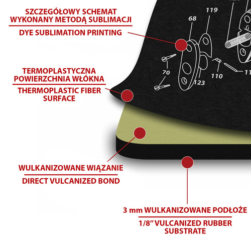 TekMat - Mata do czyszczenia karabinu - AK-47 - 30x91cm - Czarna - TEK-R36-AK47