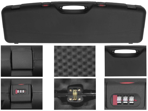 Megaline - Walizka na broń długą - 97x25x10 cm - Zamek na szyfr - Czarna - 200/0002