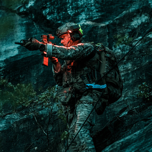 Mactronic - Latarka taktyczna na hełm Storm 1LP - LED RGB - IR - Olive Drab - THL0051