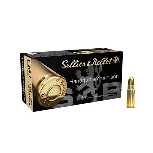 Amunicja Sellier&Bellot 7,62x25 Tokarev FMJ 85 gr / 5.5 g - BOX 50 szt.