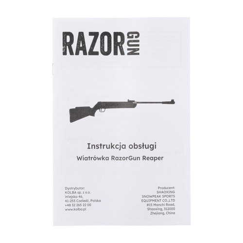 RazorGun - Wiatrówka łamana Reaper z lunetą celowniczą 4x20 - 4,5 mm - Polimer - Czarna - LB600 4,5 mm