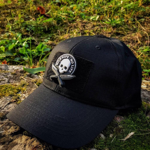 M-Tac - Naszywka 3D PVC No Knife - No Life - Czarny / Biały - 51128236