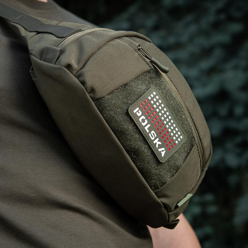 M-Tac - Naszywka Z Flagą i Napisem Polska - Laser Cut - Piksele - Czerwony / Ranger Green / Biały - 51007123