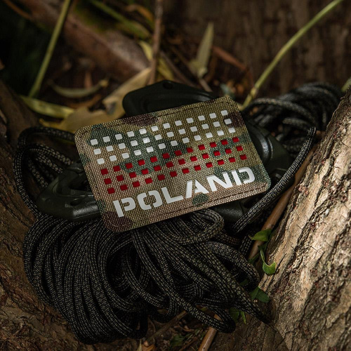 M-Tac - Naszywka Z Flagą i Napisem Poland - Laser Cut - Piksele - Czerwony / MultiCam / Biały - 51006108