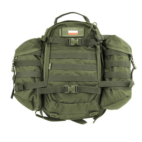 WISPORT - Plecak Sparrow 20 II z dwiema kieszeniami bocznymi - 20 + 10 l - Olive Green