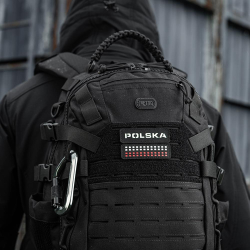 M-Tac - Naszywka - Polska 25х80 - Laser Cut Fluorescencyjna - Czarno/Biała - 51004202