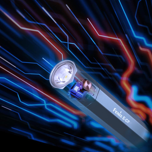 Fenix - Latarka diodowa LED E-CP z akumulatorem 5000 mAh - 1600 lm - Niebieska - E-CP Blue