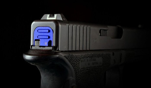 Strike Industries - Płytka oporowa zamka Glock - Niebieski - SI-GSP-V2-BLUE