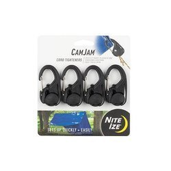 Nite Ize - Regulowana klamra biwakowa CamJam® Cord Tightener - 4 sztuki - NCJ-01-4R3