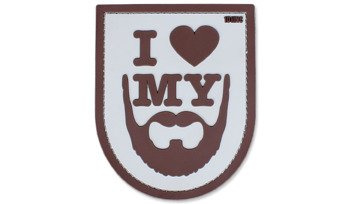 101 Inc. - Naszywka 3D - I Love My Beard - Piaskowy