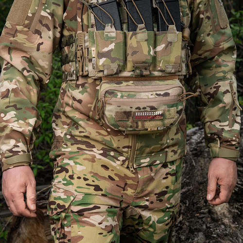 M-Tac - Naszywka Flaga Polski - Fluorescencyjna - Piksele - Laser Cut - Czerwony / MultiCam / Biały - 51005108