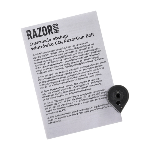 RazorGun - Pistolet wiatrówka Bolt - 4,5 mm - CO2 - Czarny - CP1-M 4,5