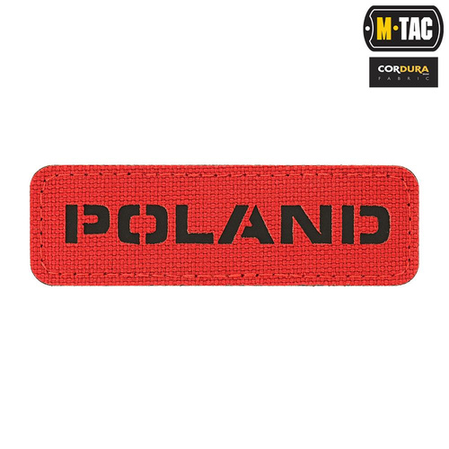 M-Tac - Naszywka Polska - Laser Cut - Czerwony / Czarny - 51003133