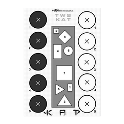 Tactical Weapon System - Tarcza strzelecka w układzie KAT - Papier kredowy - TWS KAT