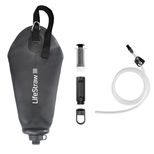 LifeStraw - Torba grawitacyjna z filtrem antybakteryjnym Peak Gravity Bag - 3 L - Dark Mountain Gray