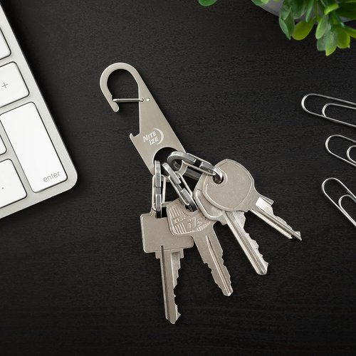 Nite Ize - Karabińczyk Z-Rack Keychain Bottle Opener - Stalowy - Srebrny - ZRB-11-R6