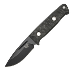 Benchmade - Nóż survivalowy 165BK Mini Bushcrafter - CPM-CruWear - Czarny - 165BK