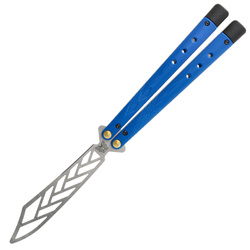 Benchmade - Nóż treningowy motylkowy 99T Necron - 440C - Niebieski - 99T