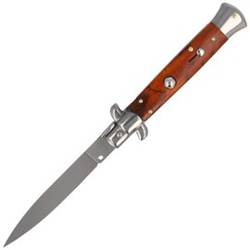 Frank Beltrame - Nóż sprężynowy Stiletto Cocobolo Wood 23cm - Brązowy - FB 23/83