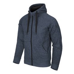 Helikon - Bluza z kapturem Covert Tactical Hoodie - Fullzip - Niebieski melanż - BL-CHF-SF-M2