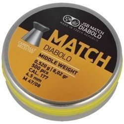 JSB - Śrut do wiatrówki Yellow Match Middle Weight - 4.52 mm - 500 szt. - 000020-500