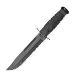 Ka-Bar 1214 - Nóż - Black Serrated - Pochwa z tworzywa GFN