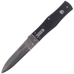 Mikov - Nóż sprężynowy Predator Stonewash ABS - Czarny - 241-BH-1/STKP