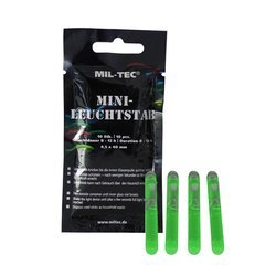 Mil-Tec - Lightstick światła chemiczne Mini - 4,5 x 40 mm - 10 szt. - Zielony - 14931501