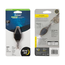 Nite Ize - Latarka akumulatorowa z karabińczykiem Radiant® Rechargeable Microlight - White LED - 12 lumenów - RMLR02-29-R7