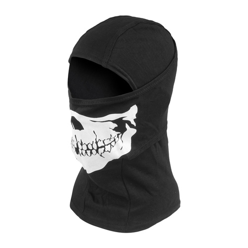 101 Inc. - Kominiarka jednootworowa bawełniana Balaclava Skull - Czarna - 214278 - Kominiarki