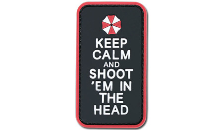 4TAC - Naszywka 3D - Keep Calm and Shoot'em in the Head - Naszywki PVC 3D