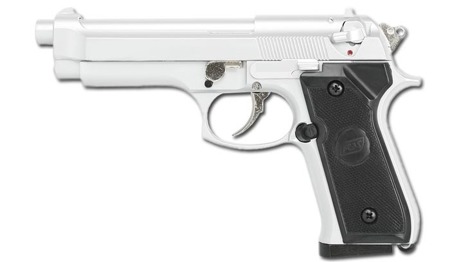 ASG - Replika pistoletu M92F - Hi Power - Srebrny - 11557 - Pistolety ASG Green Gas