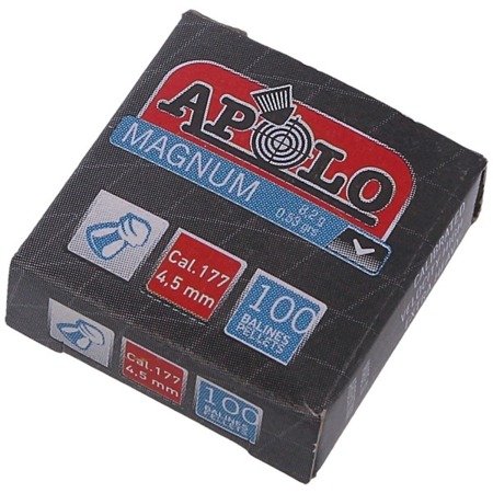 Apolo - Śrut Magnum - 4,5 mm - 100 szt. - E12001 - Śrut Diabolo do wiatrówek