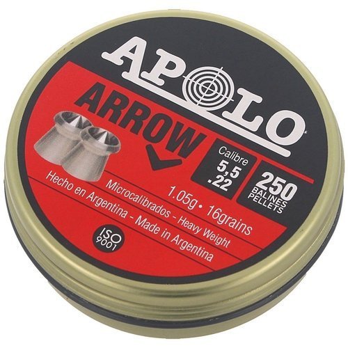 Apolo - Śrut do wiatrówki Arrow Heavy - 5.5 mm - 250 szt - E19941 - Śrut Diabolo do wiatrówek