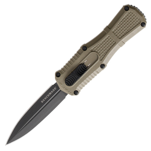 Benchmade - Nóż składany OTF 3375GY-1 Mini Claymore - CPM-D2 - Ranger Green - 3375GY-1 - Noże składane