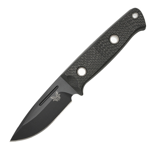 Benchmade - Nóż survivalowy 165BK Mini Bushcrafter - CPM-CruWear - Czarny - 165BK - Noże z głownią stałą