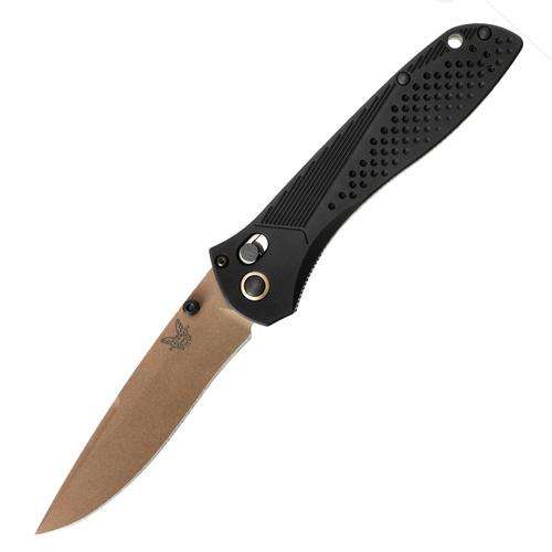 Benchmade - Nóż taktyczny składany Seven Ten - CPM MagnaCut - Czarny/Flat Dark Earth - 710FE-2401 - Noże składane