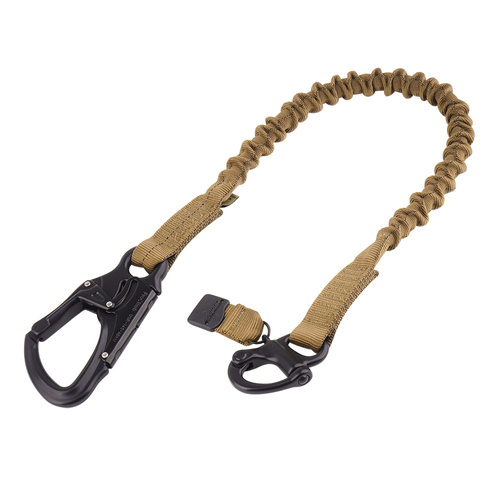 Cetacea Tactical - Lonża taktyczna 39,5'' Operator Retention Lanyard z szeklą - Coyote Brown - TA-ORL2SS-COY - Smycze taktyczne