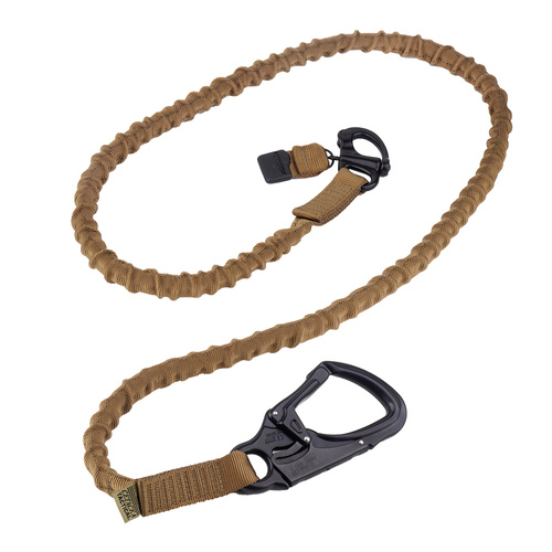 Cetacea Tactical - Lonża taktyczna 85'' Operator Retention Lanyard z szeklą - Coyote Brown - TA-ORL85-COY - Smycze taktyczne